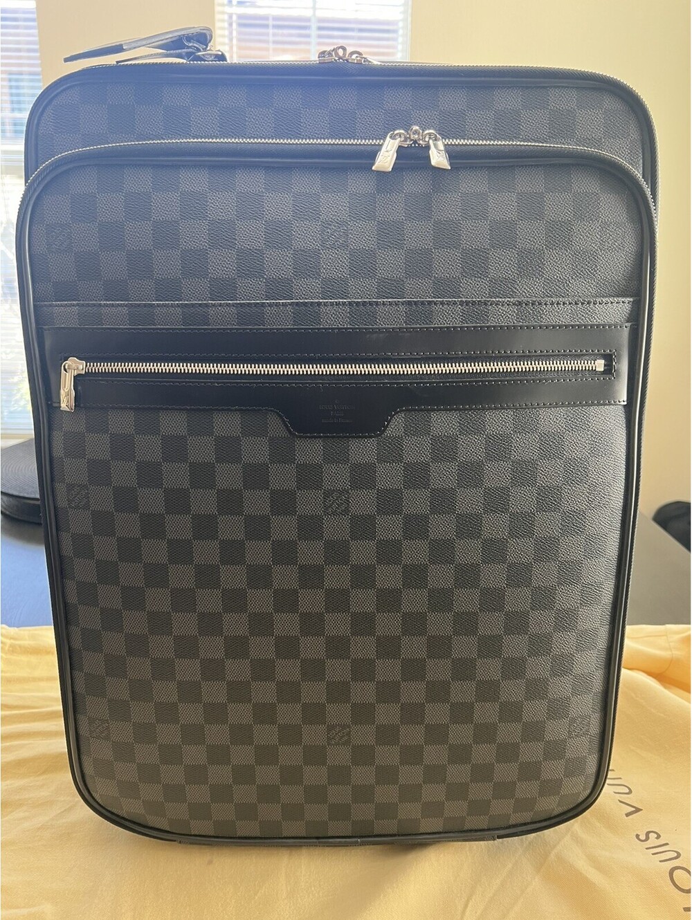 Louis Vuitton Damier Graphite Pegase 55 Business Rolling luggage suitcase.